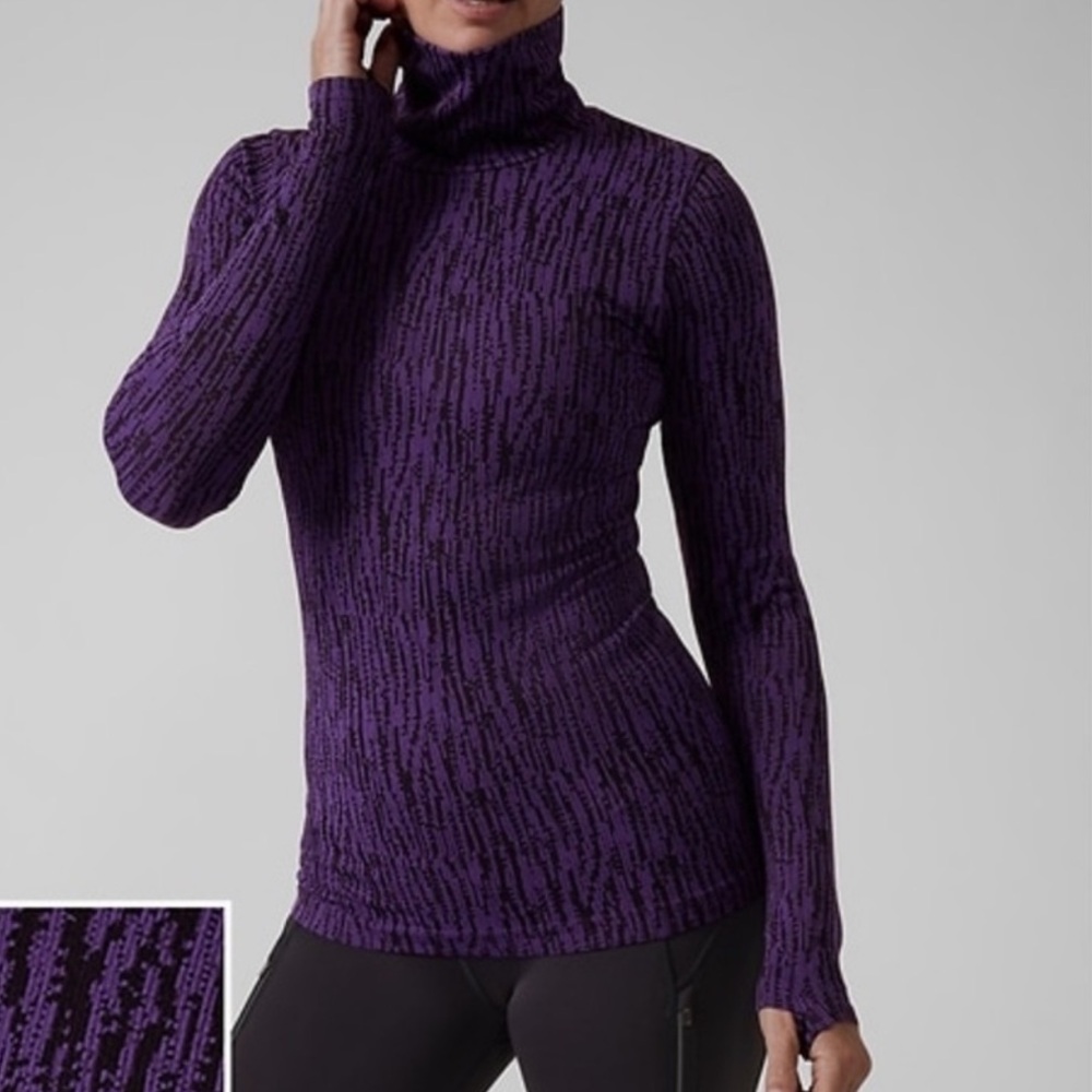 Athleta Elemental Rib Turtleneck Size M